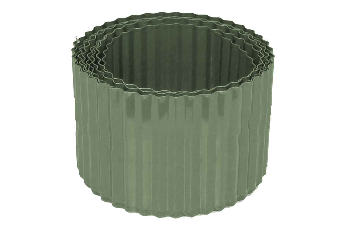 Greenlife Steel Metal Garden Edging - 6m x 150mm - Eucalypt Green