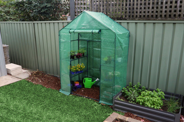 Greenlife 2 Tier Walk-in Greenhouse with PE Cover - 1950 x 1430 x 730mm