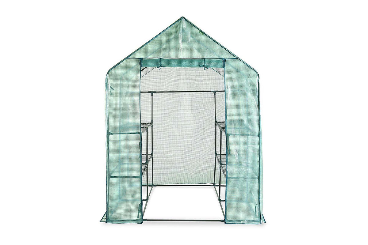 Greenlife 4 Tier Large Walk-in Greenhouse with PE Cover 1950 x 1430 x 1430mm