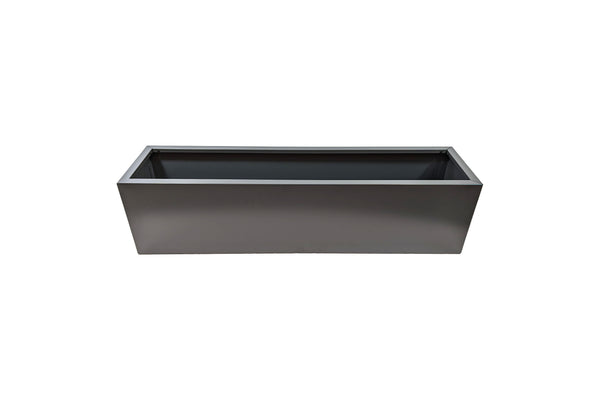 Greenlife Metal Designer Planter Box with Base 1200L x 300W x 300H Charcoal