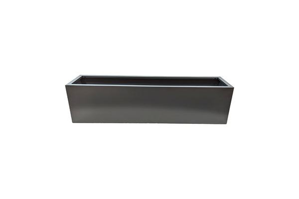 Greenlife Metal Designer Planter Box with Base 1200L x 300W x 300H Charcoal