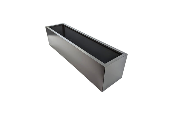 Greenlife Metal Designer Planter Box with Base 1200L x 300W x 300H Charcoal