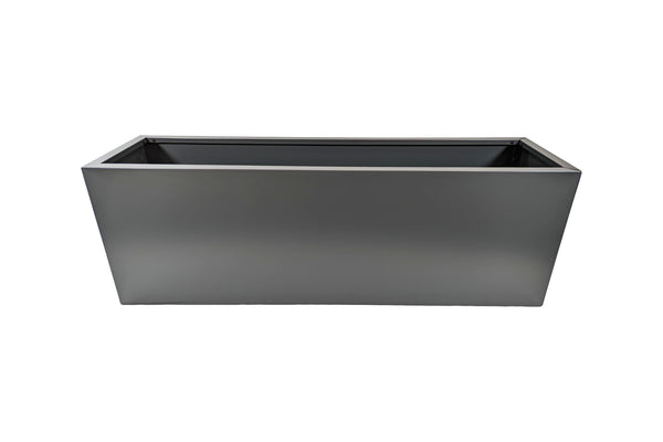 Greenlife Metal Designer Planter Box with Base 1200 x 340 x 400mm Charcoal