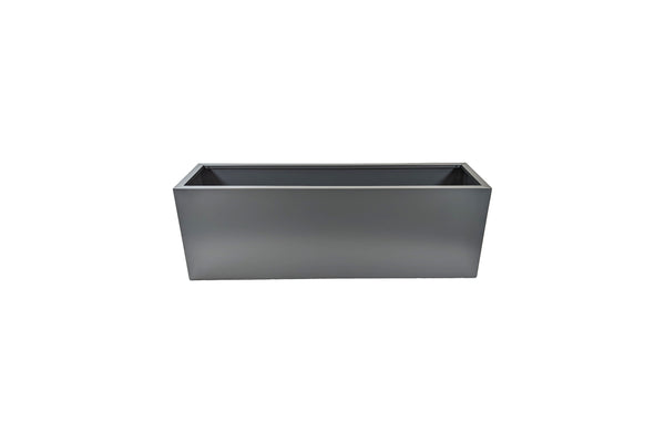 Greenlife Metal Designer Planter Box with Base 1200 x 340 x 400mm Charcoal