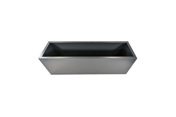 Greenlife Metal Designer Planter Box with Base 1200 x 340 x 400mm Charcoal