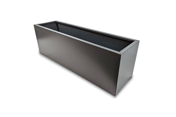 Greenlife Metal Designer Planter Box with Base 1200 x 340 x 400mm Charcoal