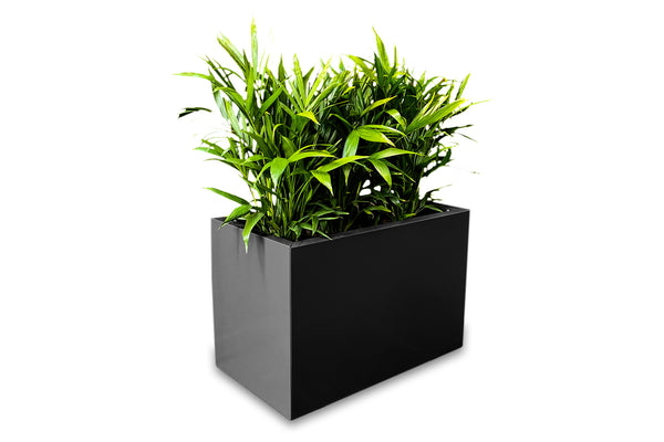 Greenlife Metal Designer Planter Box with Base 600 x 340 x 400mm Charcoal
