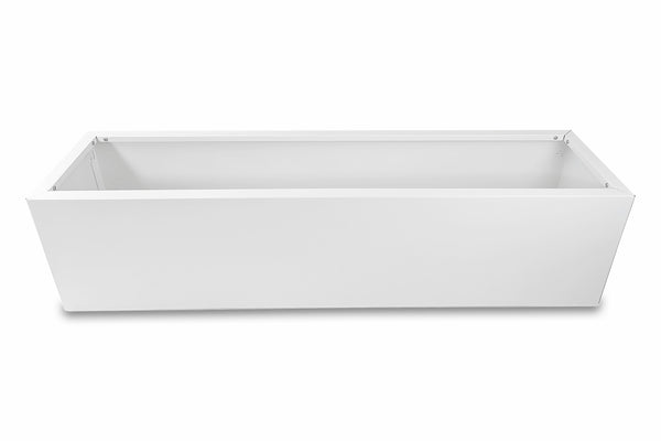 Greenlife Metal Designer Planter Box with Base 1200L x 300W x 300H Vibrant White