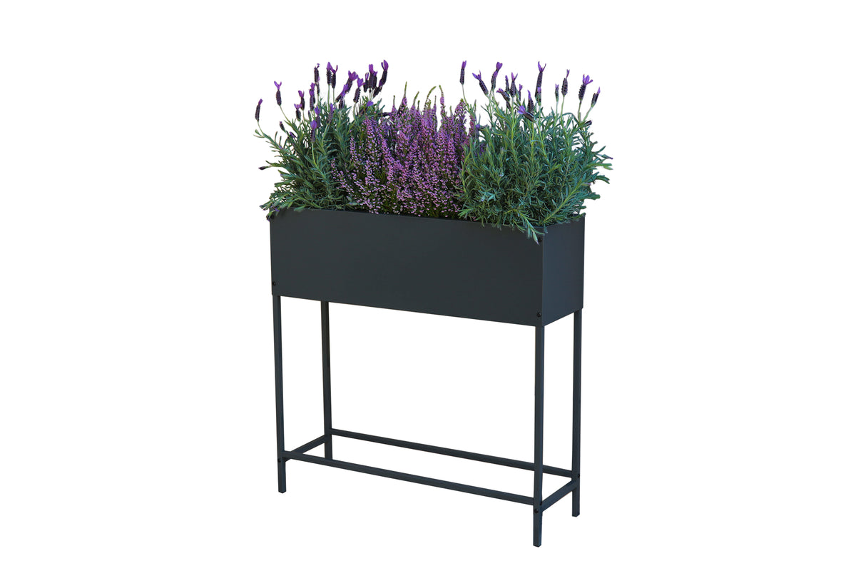 Greenlife Raised Planter Box - 800 x 240 x 800mm - Charcoal