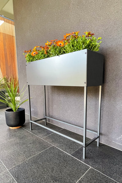 Greenlife Raised Planter Box - 800 x 240 x 800mm - Charcoal