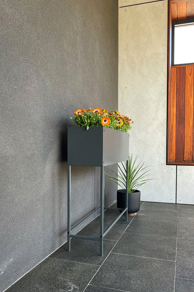 Greenlife Raised Planter Box - 800 x 240 x 800mm - Charcoal