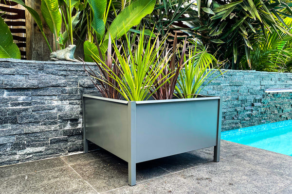 Greenlife Square Leg Designer Raised Planter Box 600 x 600 x 380mm - Charcoal