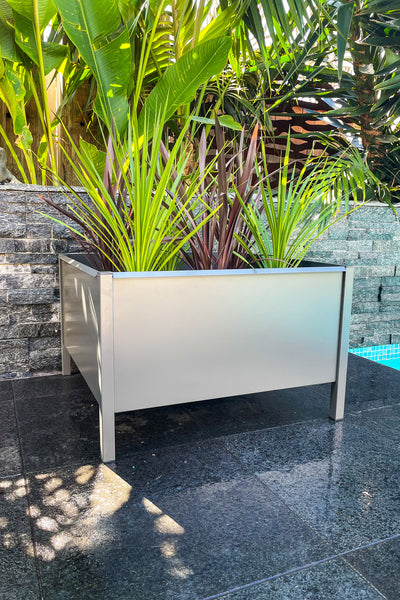 Greenlife Square Leg Designer Raised Planter Box 600 x 600 x 380mm - Charcoal