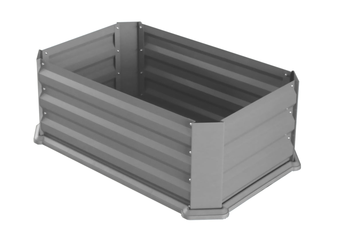 Greenlife Patio Garden Bed with Base Slate Grey + Drop Over Greenhouse 880 x 580 x 820