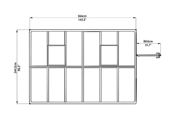 Maze Glory Premium Polycarbonate Greenhouse 8' x 12'