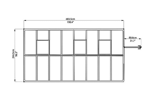 Maze Glory Premium Polycarbonate Greenhouse 8' x 16'