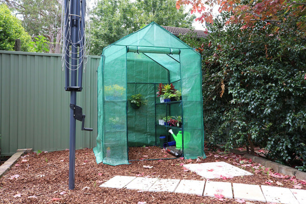 Greenlife 4 Tier Large Walk-in Greenhouse with PE Cover - 1950 x 1430 x 1430mm