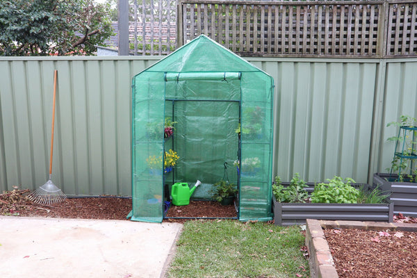 Greenlife 2 Tier Walk-in Greenhouse with PE Cover - 1950 x 1430 x 730mm