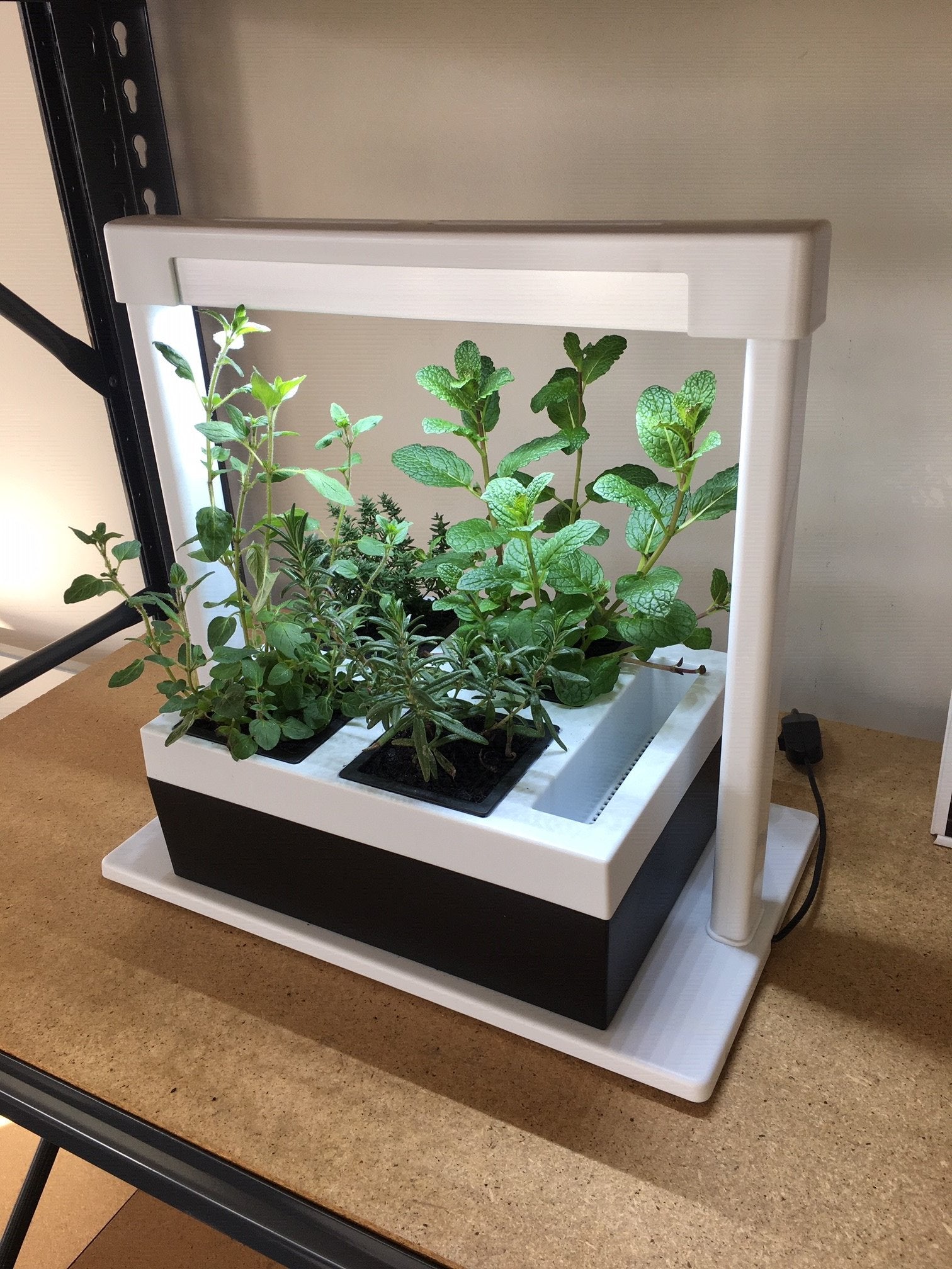 grow light planter Greenlife LED Grow Light Herb Lamp Kit with 4 Pot Growing Planter