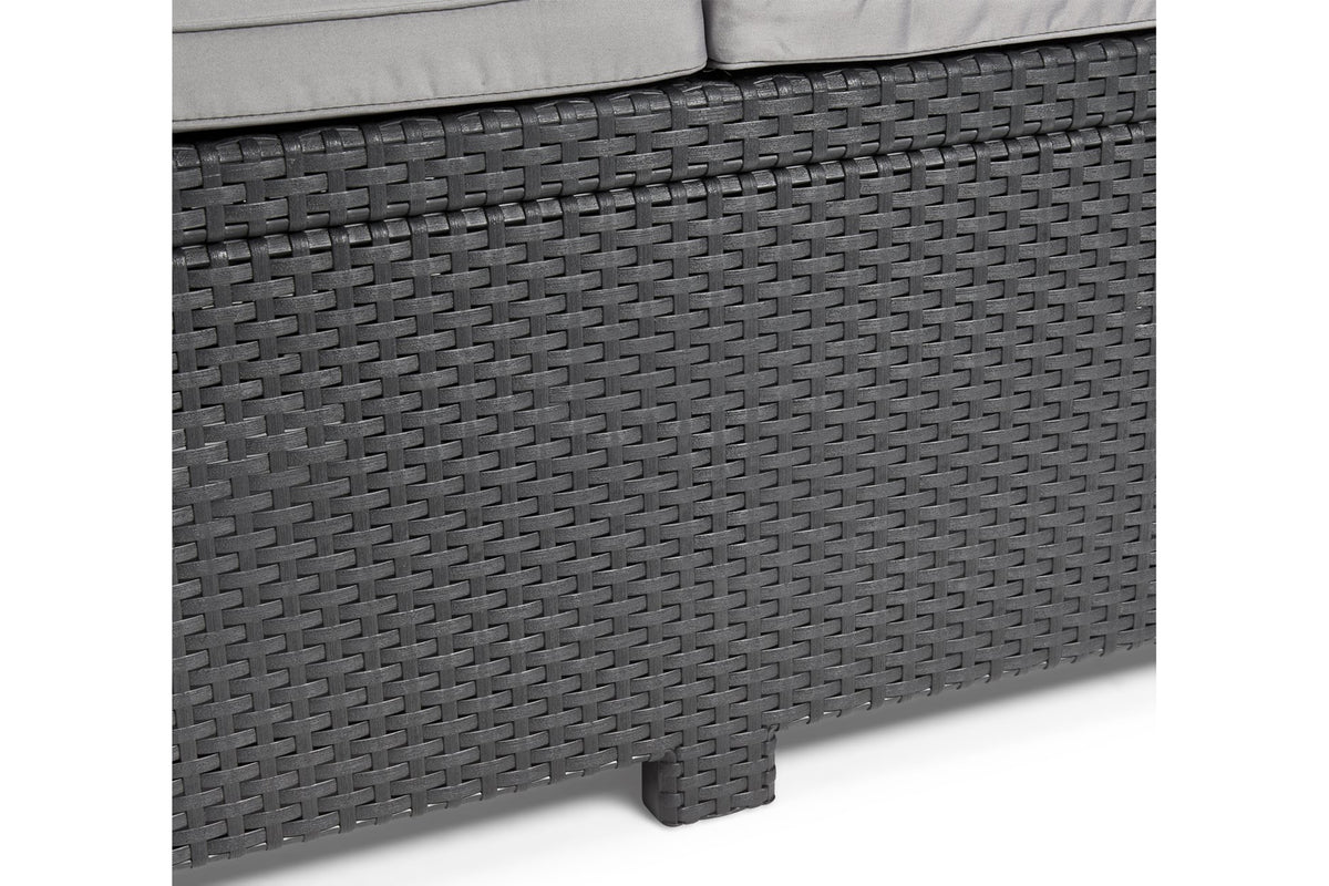 Keter Alabama Wicker Lounge Set with Cushions - Graphite