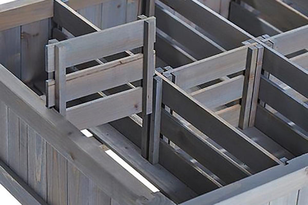 VegTrug Wooden Herb Garden Raised Planter - Grey Wash