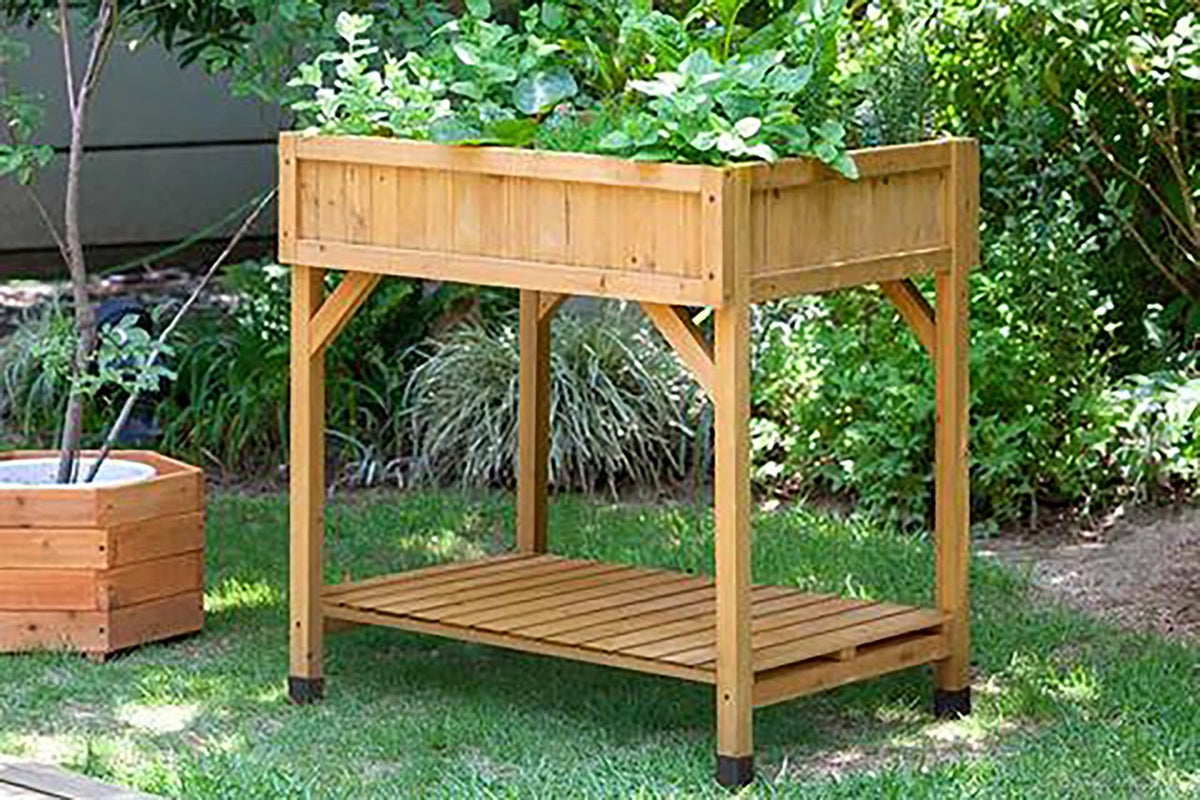 VegTrug Wooden Herb Garden Raised Planter - Natural