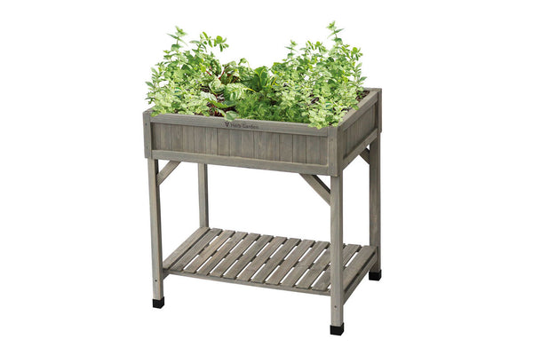 VegTrug Wooden Herb Garden Raised Planter - Grey Wash