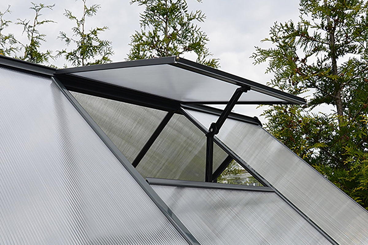 Maze Hybrid Polycarbonate Greenhouse 6' x 4' Grey (1.9m x 1.3m)