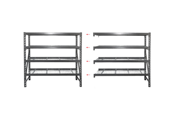 Summit Industrial Garage Shelving 4 Shelf Bay Kit + Add-on Bay Kit - Combo