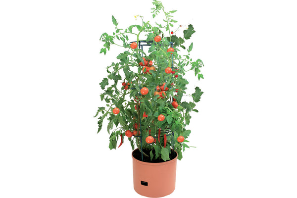 4x Greenlife Jumbo Growing Tower with Self Watering Pot - Terracotta