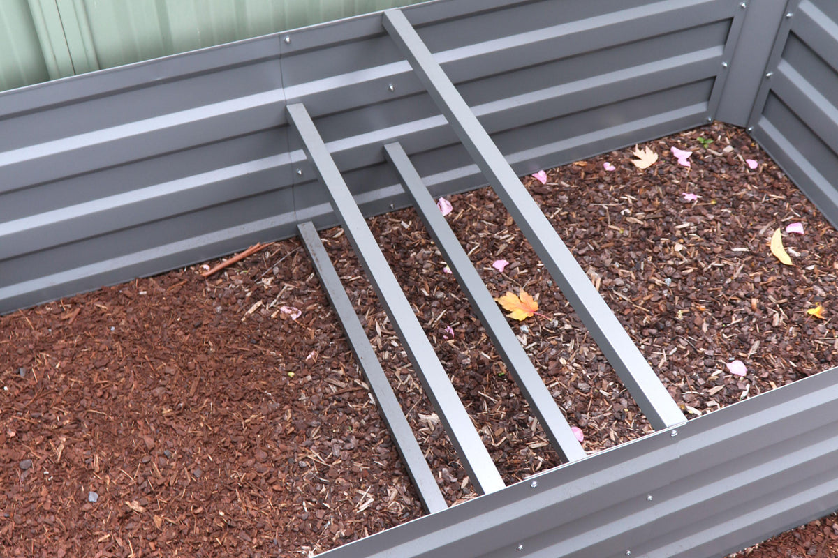 Greenlife Premium Large Garden Bed Eucalypt Green + Drop Over PE Greenhouse 1850 x 950 x 1020