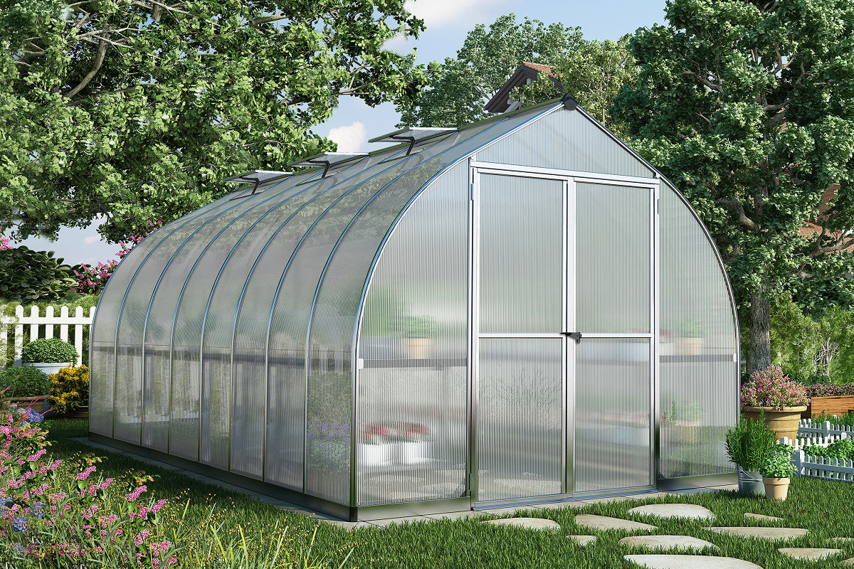 Maze Bella Premium Polycarbonate Greenhouse 8' x 16' (2.5m x 4.9m)