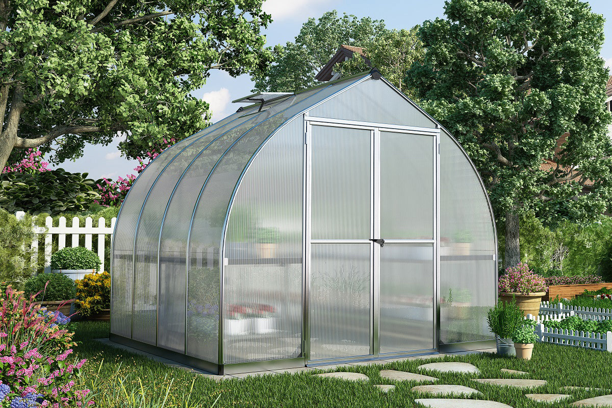 Maze Bella Premium Polycarbonate Greenhouse 8' x 8' (2.5m x 2.5m)