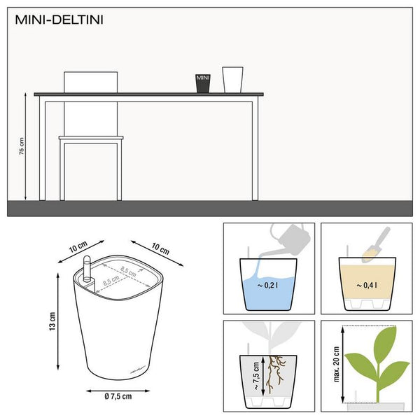 Lechuza Self Watering Pot - MINI DELTINI