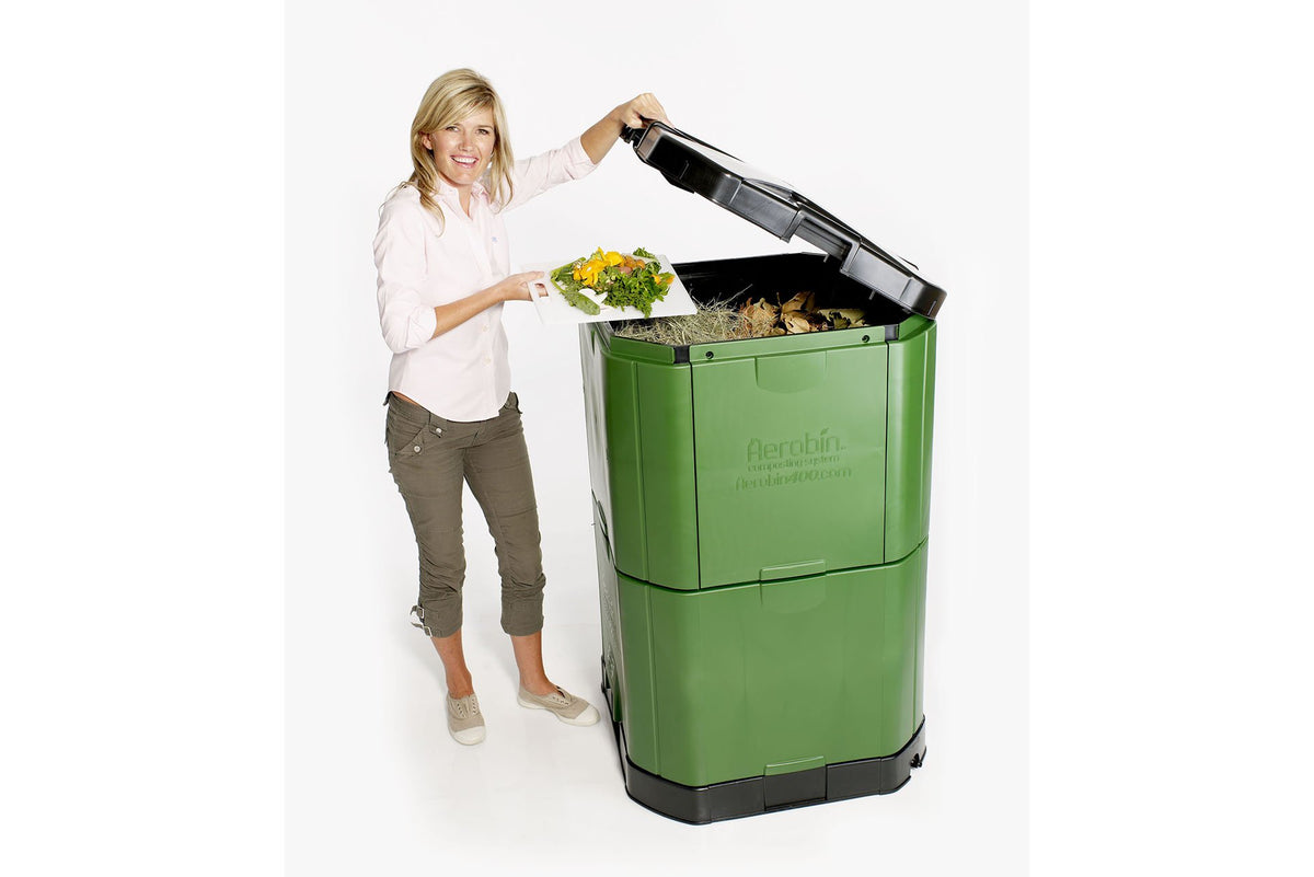 Maze 200L Aerobin Organic Compost Bin with Base - Green