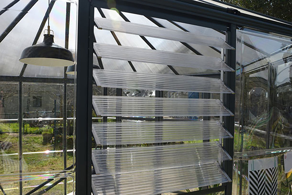Maze Oasis Hex Premium Polycarbonate Greenhouse 12' Grey (3.7m x 3.2m)