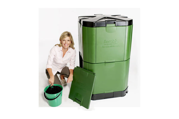 Maze 200L Aerobin Organic Compost Bin with Base - Green