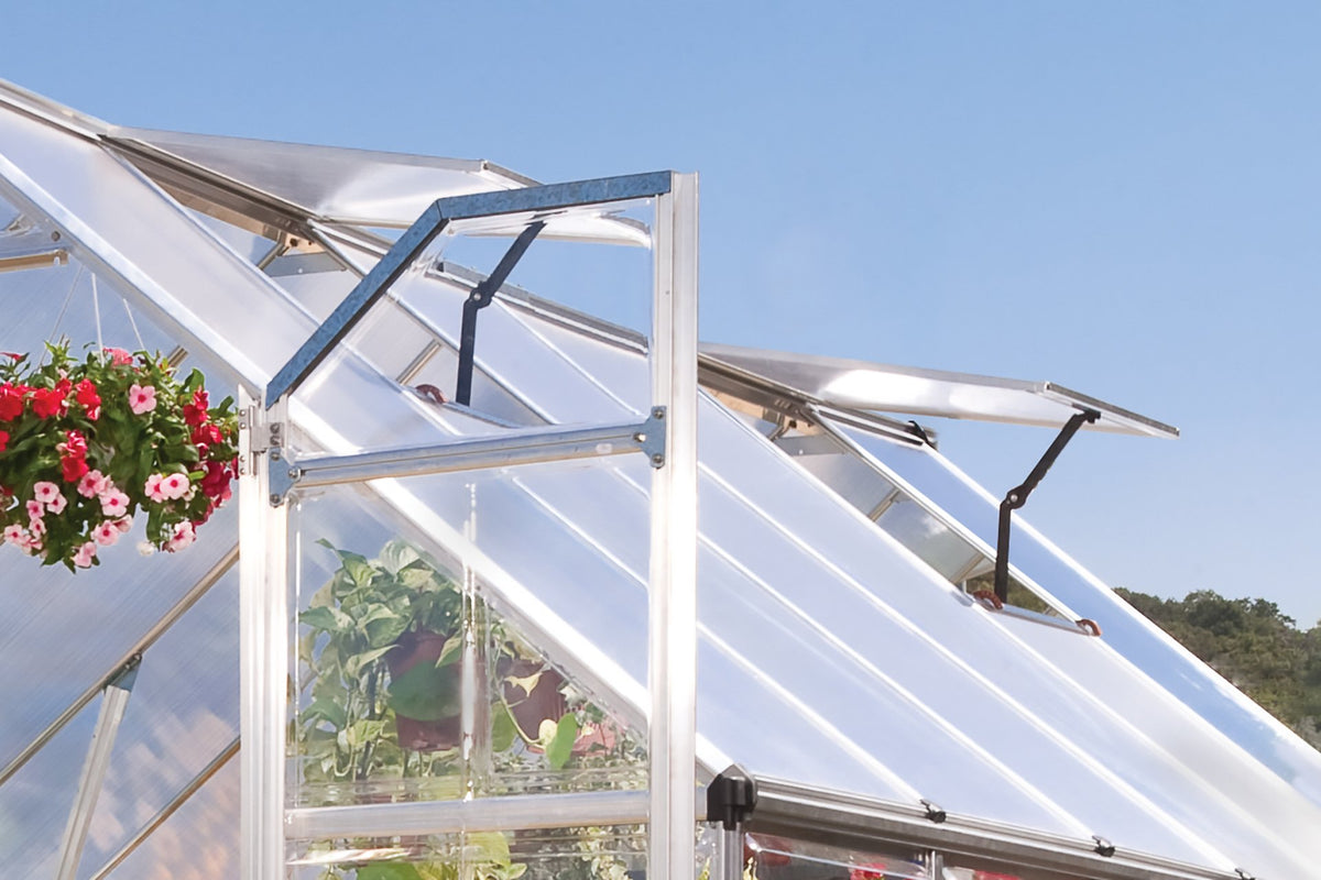 Maze Balance Polycarbonate Greenhouse 8' x 8' Silver (2.5m x 2.5m)