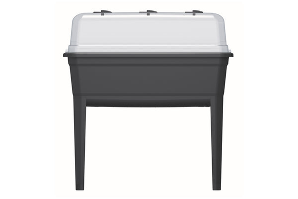 RESPANA Plastic Raised Garden Planter & Cloche Cover with Vents - Anthracite