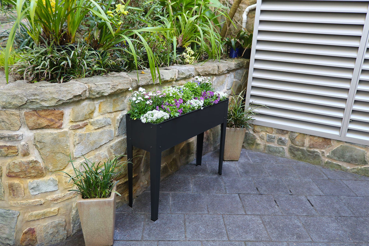 Greenlife Raised Garden Planter 1000 x 300 x 800mm - Charcoal