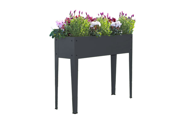 Greenlife Raised Garden Planter 1000 x 300 x 800mm - Charcoal