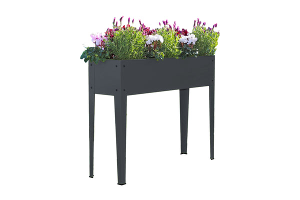 Greenlife Raised Garden Planter - 1000 x 300 x 800mm - Charcoal