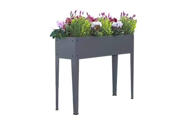 Greenlife Raised Garden Planter 1000 x 300 x 800mm - Slate Grey