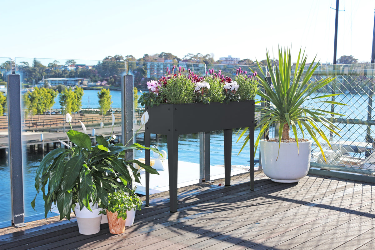Greenlife Raised Garden Planter 1000 x 300 x 800mm - Charcoal