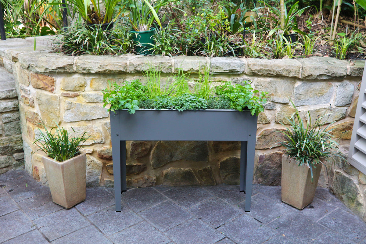 Greenlife Raised Garden Planter 1000 x 300 x 800mm - Slate Grey