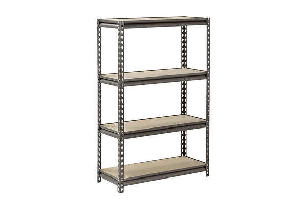 Summit Boltless Rivet Garage Shelving Storage Units with MDF Shelves - Hammertone Grey