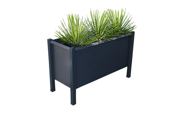 Greenlife Square Leg Raised Planter Box - 600 x 250 x 380mm - Charcoal