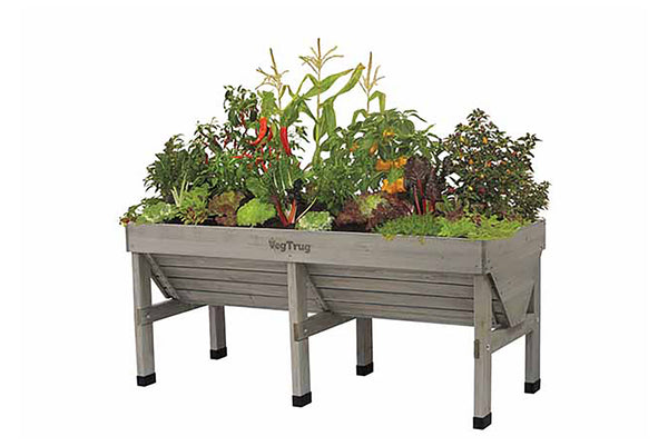 VegTrug Wooden Raised Planter Medium - Grey Wash