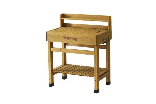 VegTrug Deluxe Wooden Raised Potting Bench - Natural