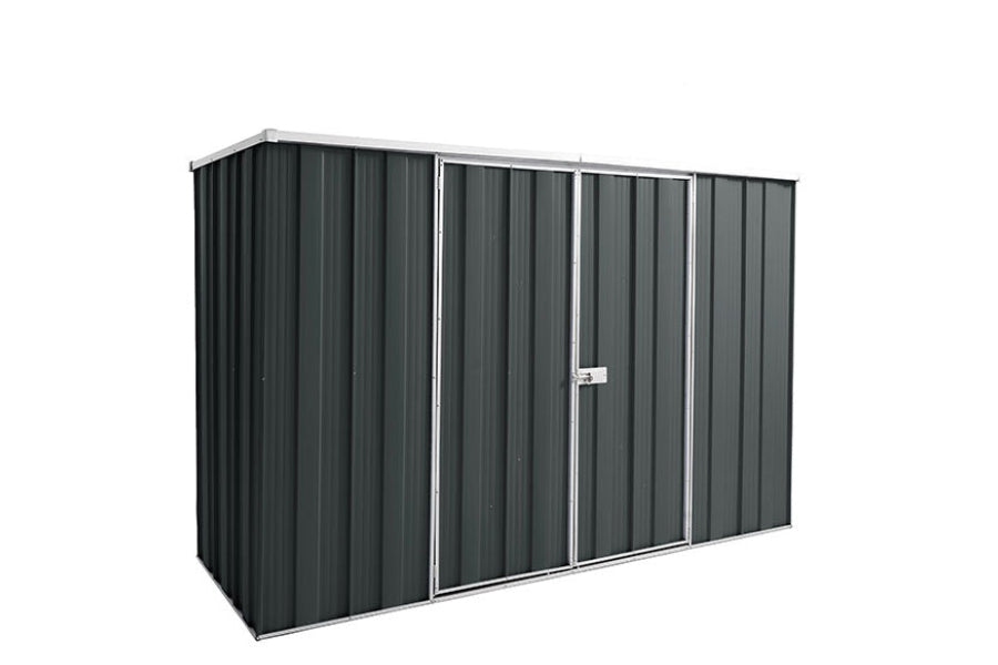 YardStore F83-D Flat Roof Steel Garden Shed - 2.8m x 1.07m x 1.8m